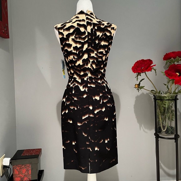NEW Antonio Melani Tailored Career Sleeveless Midi Dress Cartagena Coffee Bean… - Picture 10 of 14